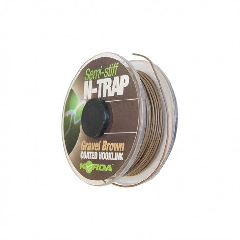 Korda N-Trap Semi Stiff Coated Hooklink Gravel Brown