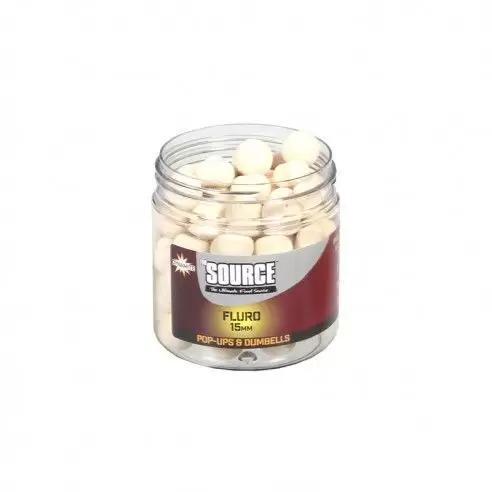 Dynamite Baits Source White Fluro Pop Ups and Dumbells