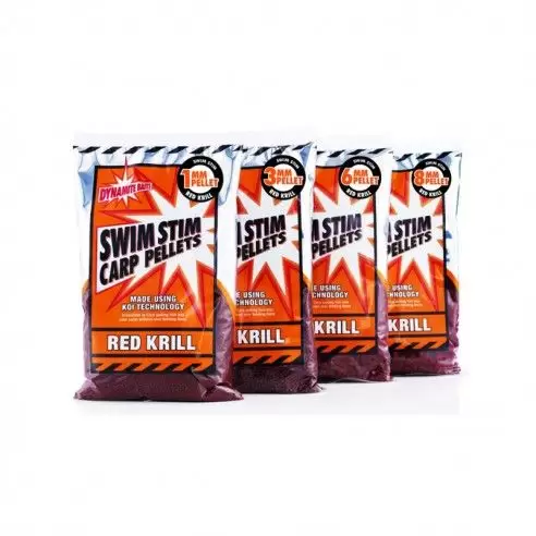 Peletės Dynamite Baits Swim Stim Red Krill Pellets 900g