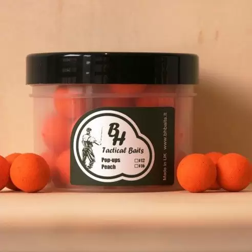 Plaukiantys Boiliai BH Tactical Baits Peach Pop Ups