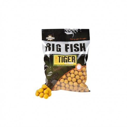 Dynamite Baits Hi-Attract Big Fish Sweet Tiger & Corn boilies 15mm