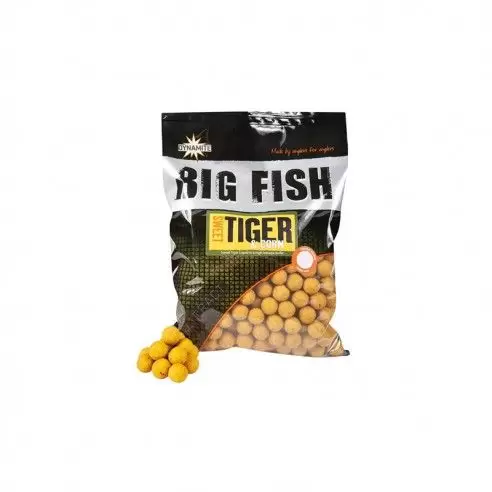 Dynamite Baits Hi-Attract Big Fish Sweet Tiger & Corn boilies 15mm|Krante.LT|Home