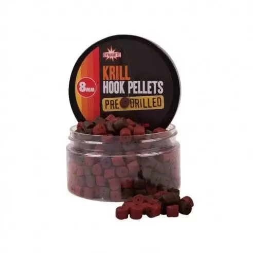 Gaudiminės Peletės Dynamite Baits Krill Hook Pellets Pre-Drilled 8mm