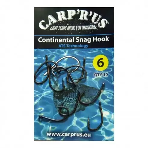 Carp´R´Us Continental Snag Hook – ATS Technology - 10 pcs