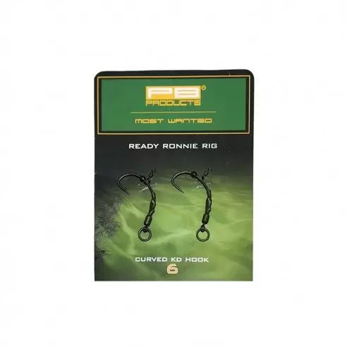 Paruošta Sistema PB Products Ready Ronnie Rig Curved KD Hook Size 6 2pcs