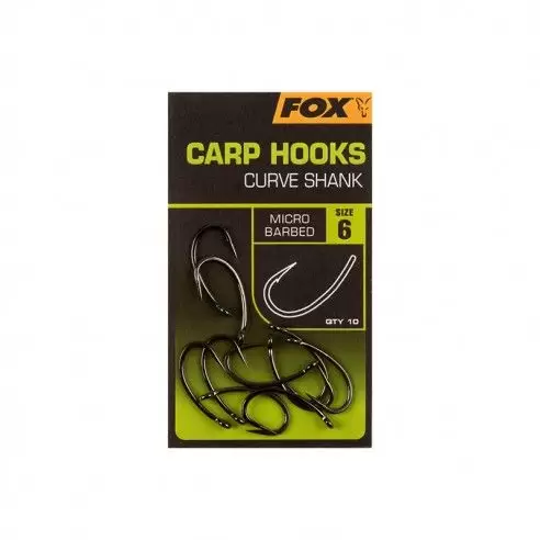 Kabliukai Fox Carp Hooks Curve Shank