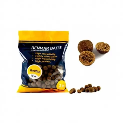 Šeriminiai Boiliai Renmar Baits Shellfish Boilies 18mm 1kg
