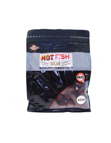 Dynamite Baits Hot Fish & GLM Boilies 26mm Šeriminiai Boiliai