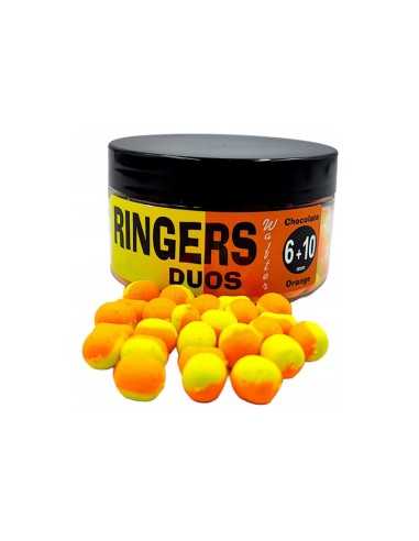 Gaudiminiai Boiliai Ringers Chocolate Orange/Yellow Duos Wafters 6+10mm