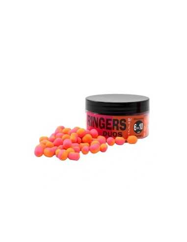 Gaudiminiai Boiliai Ringers Chocolate Orange/Pink Duos Wafters 6+10mm