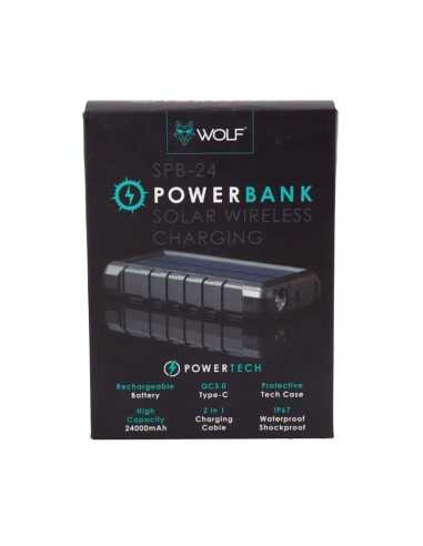 Išorinė Baterija Wolf SPB-24 Solar Power Bank Single