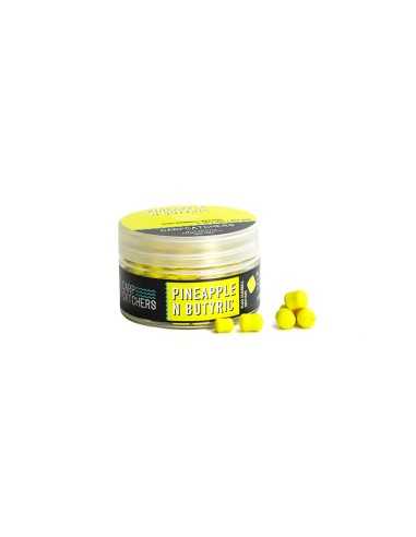 Carp Cathers Fluo Dumbell Wafters Pineapple N Butyric 10x7mm & 8x5mm Mix