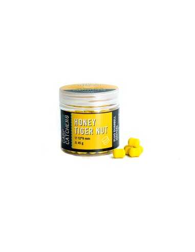 Carp Catchers Fluo Dumbell Wafters Honey Tiger Nut 12x9mm|Krante.LT|Boilies
