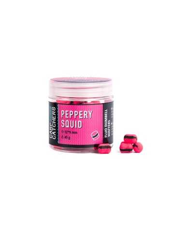 Carp Cathers KDA Fluo Dumbell Wafters Peppery Squid 12x9mm|Krante.LT|Boilies