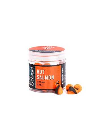 Carp Cathers KDA Fluo Snail Shell Wafters Hot Salmon 15x12mm Gaudiminiai Boiliai