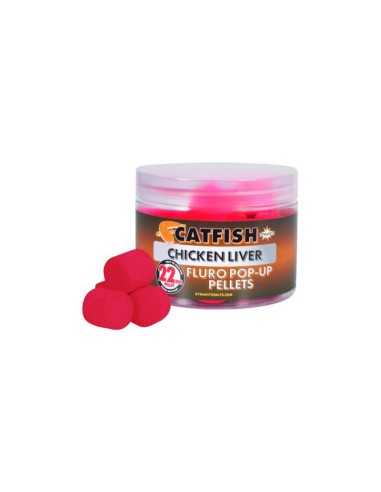 Dynamite Baits Chicken Liver Fluro Pop Up 22mm Plaukiančios Peletės