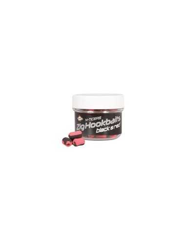Dynamite Baits N-Ticers Zig Black&Red Pop Ups 12x6mm Plaukiantys Boiliai